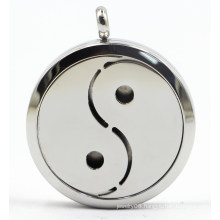 Tai Chi 30mm Rd Silver Stainless Steel Perfume Difffuser Locket